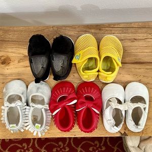 Lot of 5 pairs girls shoes (size 4)